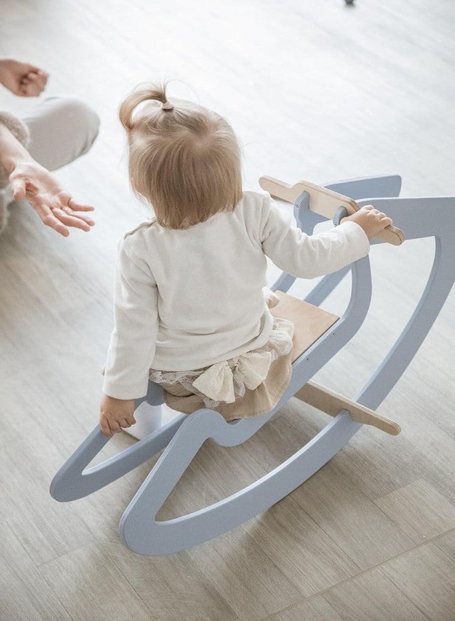 Keebori Wooden Rocking Horse for Kids 1-5 Years Old, Wooden Rocking Horse for Kids, Rocking Chair Rocking Toys for Babies, Children's Playground Toy (Blue) by KEEBORI - Image 5